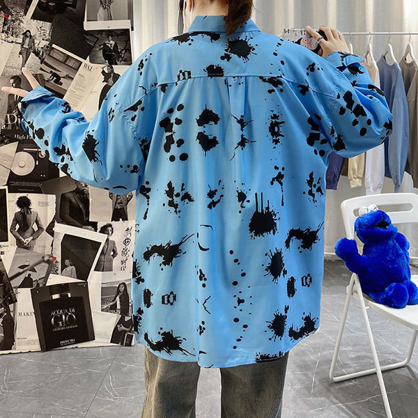 スプラッシュペイント長袖シャツ