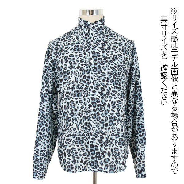 レオパード柄プリント長袖シャツ