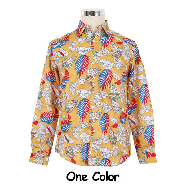 トロピカルリーフの長袖シャツ