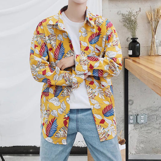 トロピカルリーフの長袖シャツ