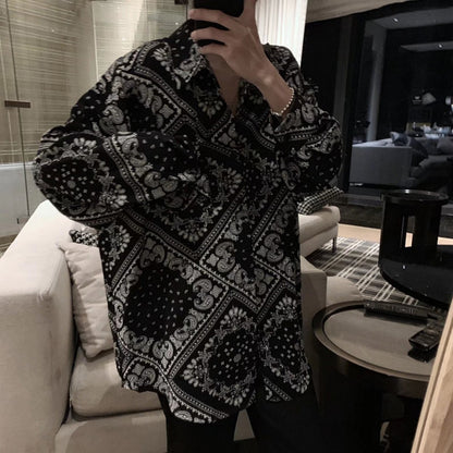 バンダナ柄ビッグシルエットシャツ