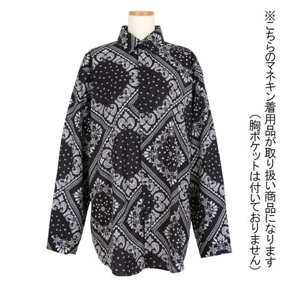 バンダナ柄ビッグシルエットシャツ