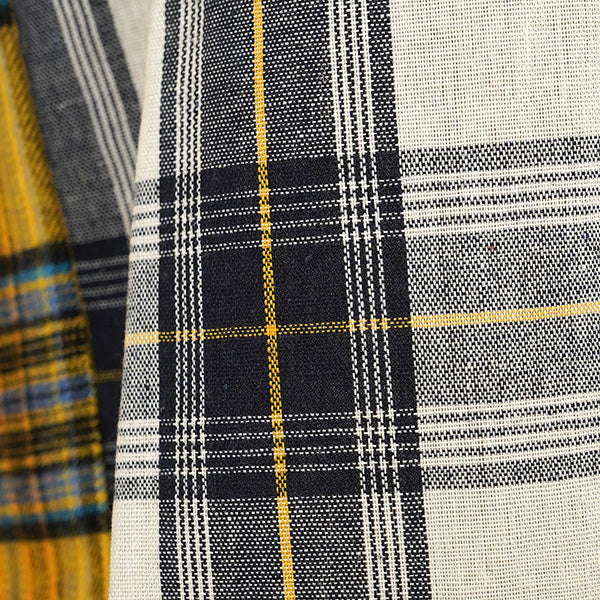 チェックアシンメトリービッグシルエット長袖シャツブラウス