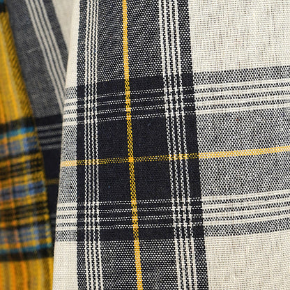 チェックアシンメトリービッグシルエット長袖シャツブラウス