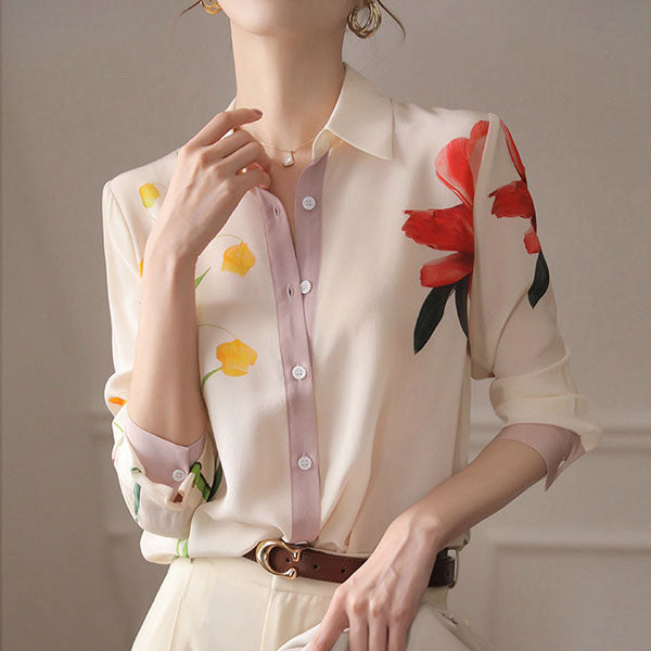 Flowers and feminine pink beige