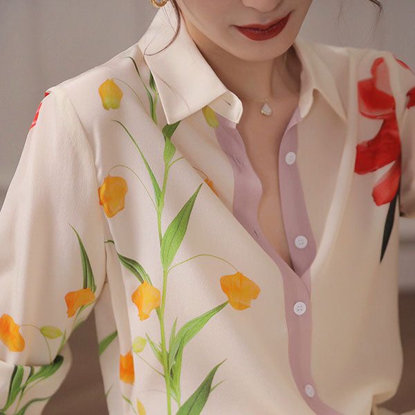 Flowers and feminine pink beige