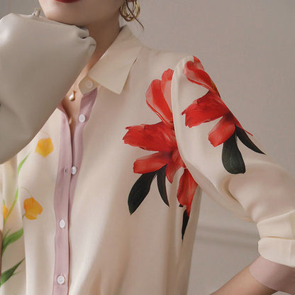 Flowers and feminine pink beige