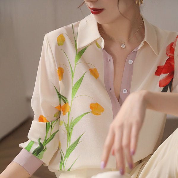 Flowers and feminine pink beige