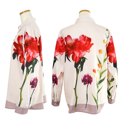 Flowers and feminine pink beige