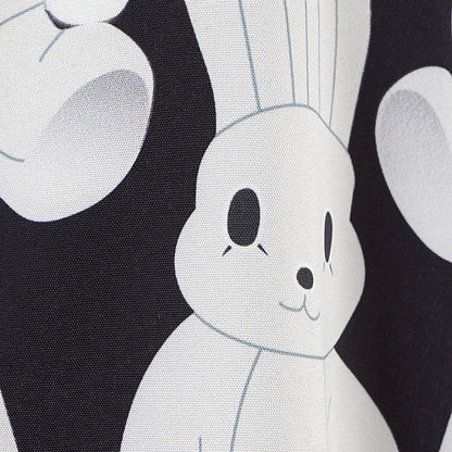 無表情のうさぎがいっぱいの半袖ビッグシャツ