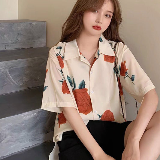 Sepia Orange Rose Vintage Shirt