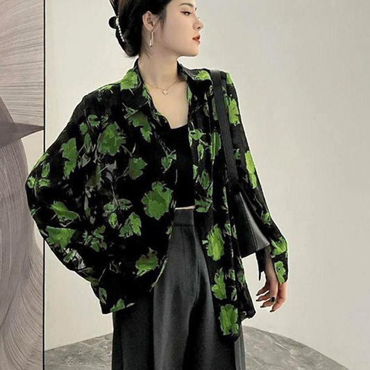 Green flowers and sheer