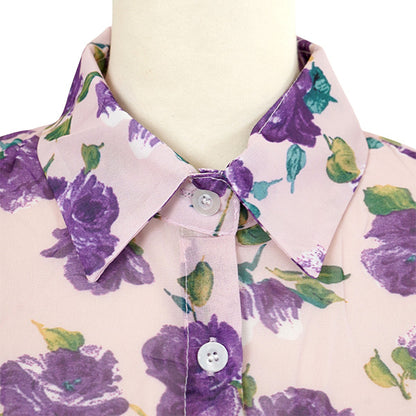 Purple flowers, on pink