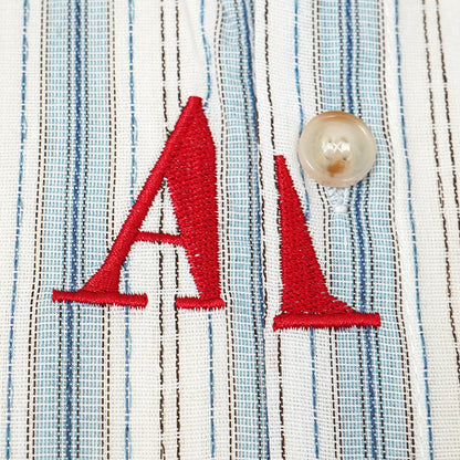 Motif embroidery and stripes