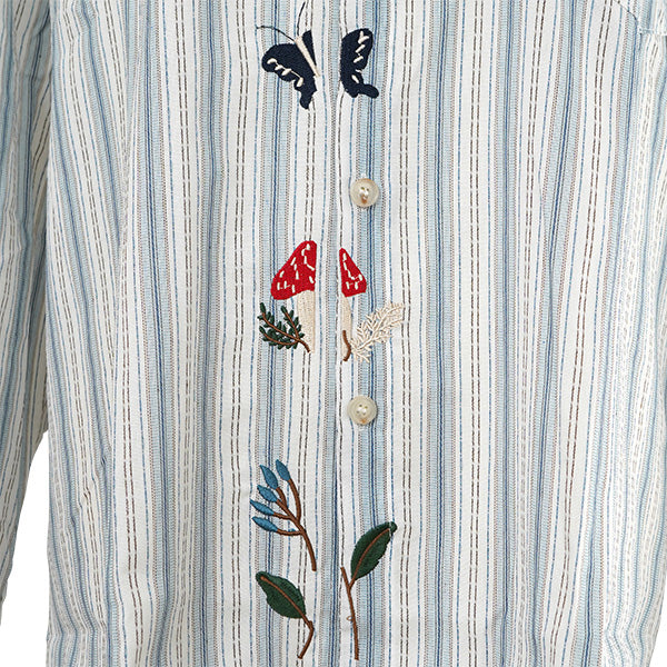 Motif embroidery and stripes