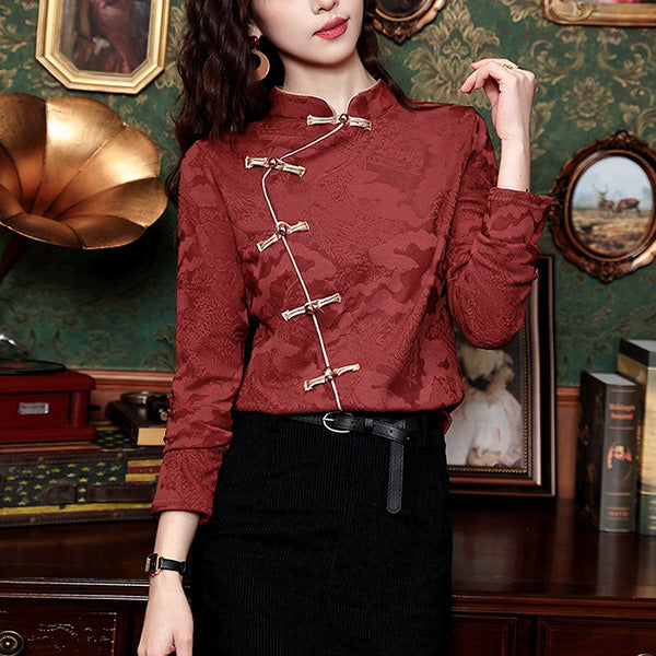 Chinese style and deep orange red