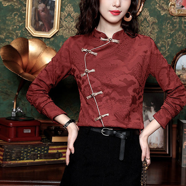 Chinese style and deep orange red