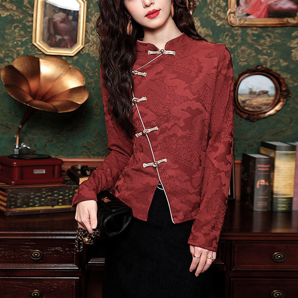 Chinese style and deep orange red