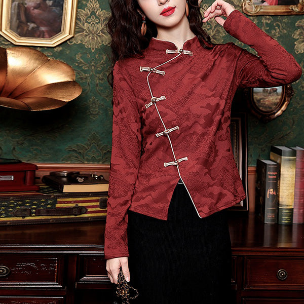 Chinese style and deep orange red