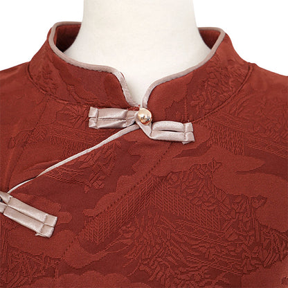 Chinese style and deep orange red