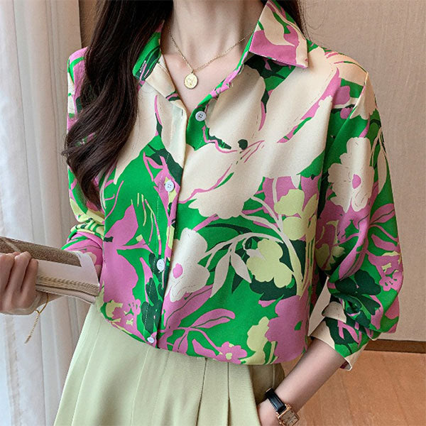 Pop-colored tropical flowers