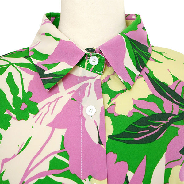 Pop-colored tropical flowers