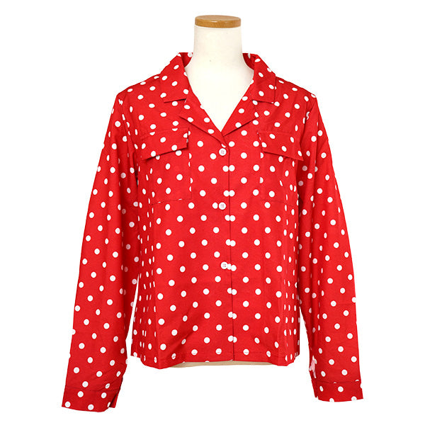 Red retro, polka dots