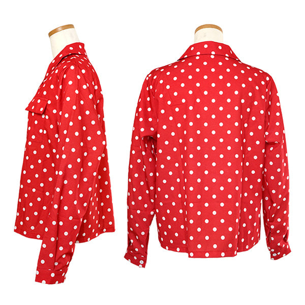 Red retro, polka dots