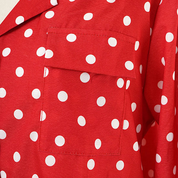 Red retro, polka dots