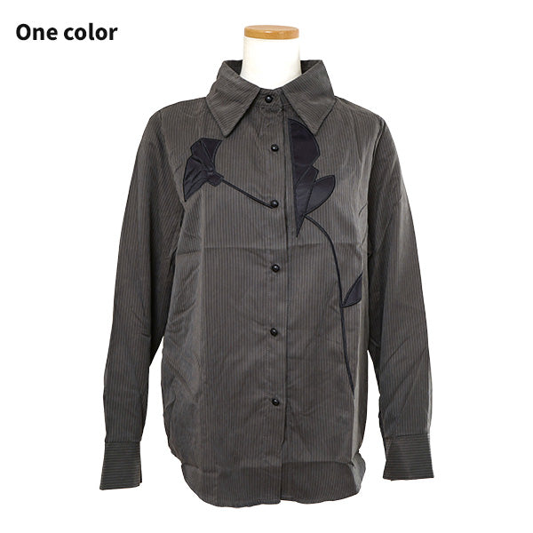 A single flower, pinstripes