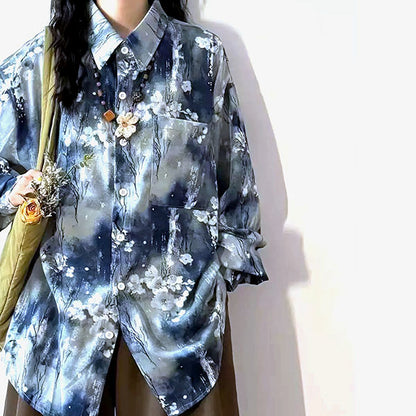 Watercolor flowers, the spirit of Japan