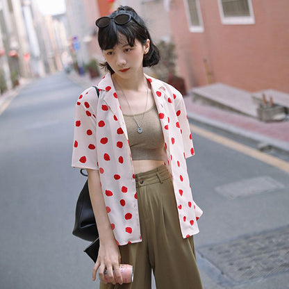Retro Dot Red and White