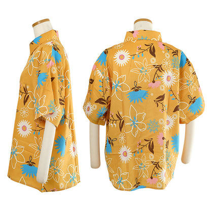 Mustard yellow floral aloha