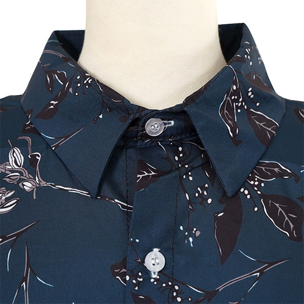 Dark Navy Botanical Art
