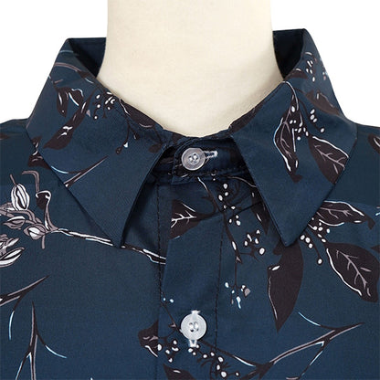 Dark Navy Botanical Art