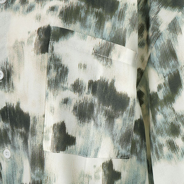 Green-gray muted tie-dye