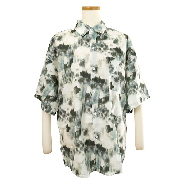 Green-gray muted tie-dye