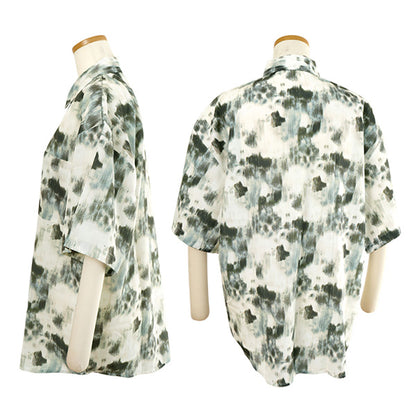 Green-gray muted tie-dye