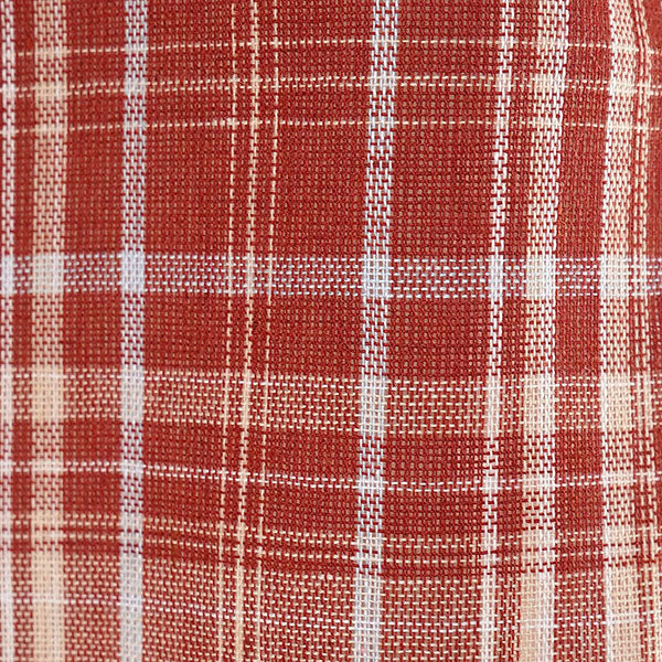 Red-brown check, cleric style