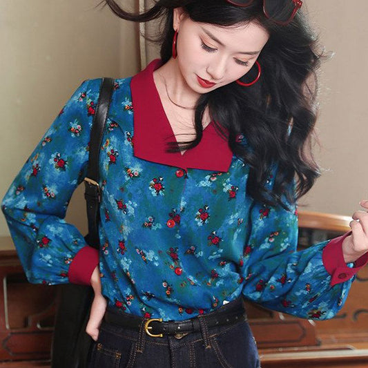 Blue and red, Showa-retro