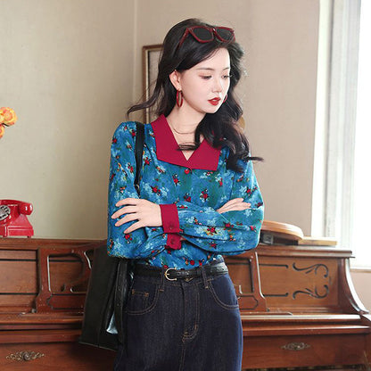 Blue and red, Showa-retro