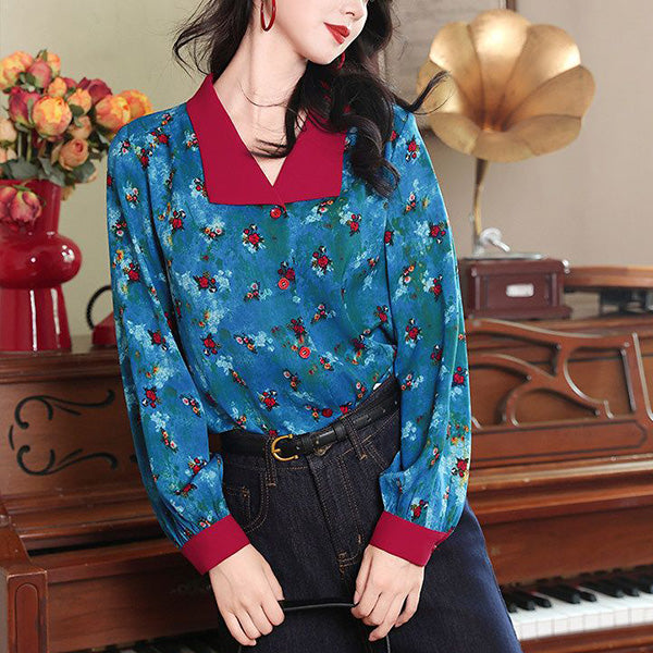 Blue and red, Showa-retro