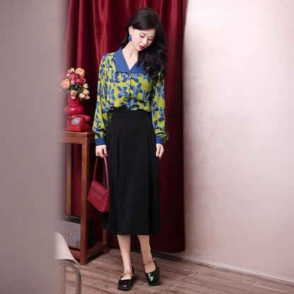 Anchor the green with navy