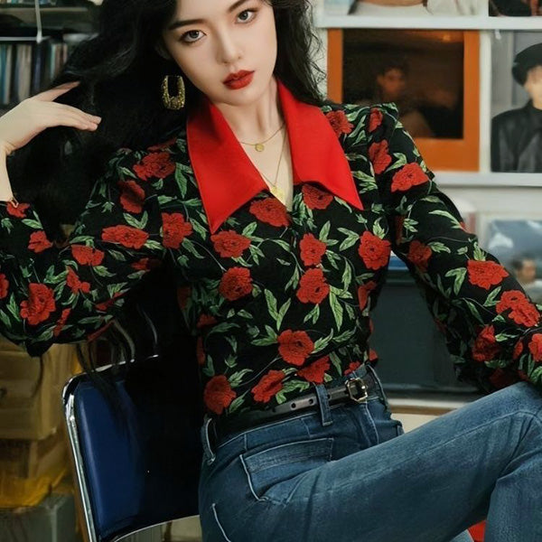 Rose surplice bolero