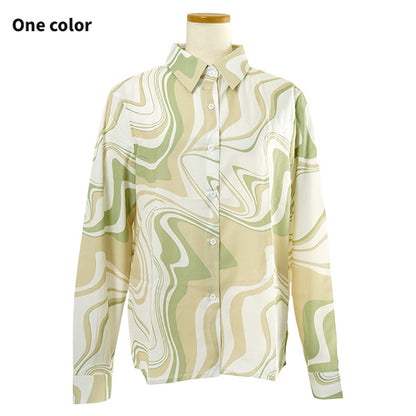 Yellow-green wave marble