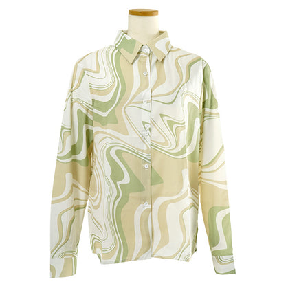 Yellow-green wave marble