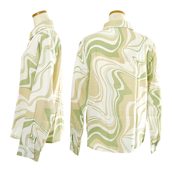 Yellow-green wave marble