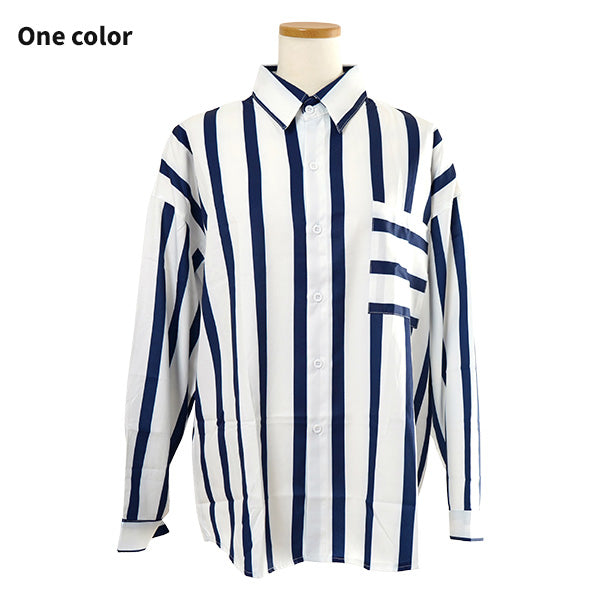 Bold white and navy stripes