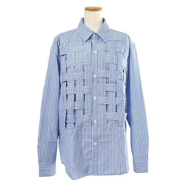 Woven blue stripe
