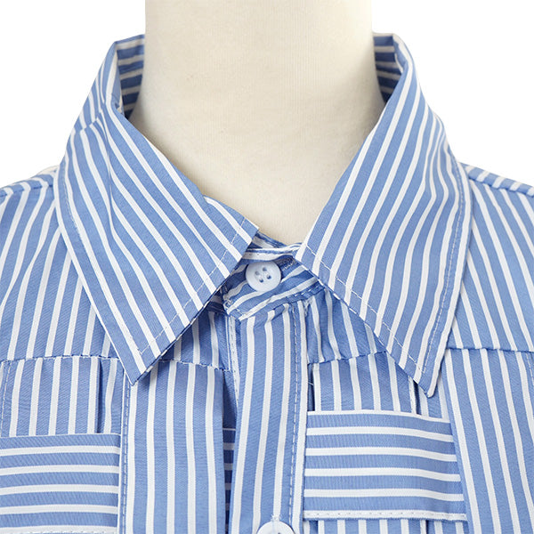 Woven blue stripe
